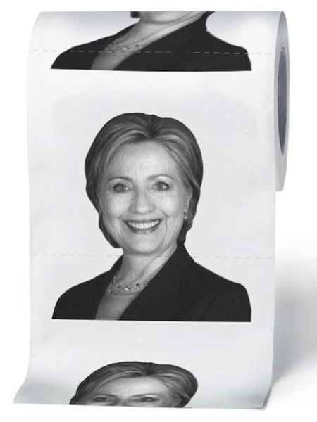 christmas gifts for a-hole friends, funny christmas gifts, hillary clinton toilet paper