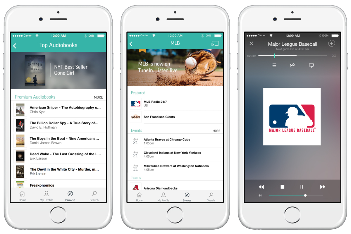 TuneIn Premium streams live sports, music and audiobooks for $8 a month