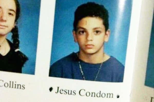 people living with hilariously unfortunate burdens, people living with unfortunate burdens, jesus condom yearbook