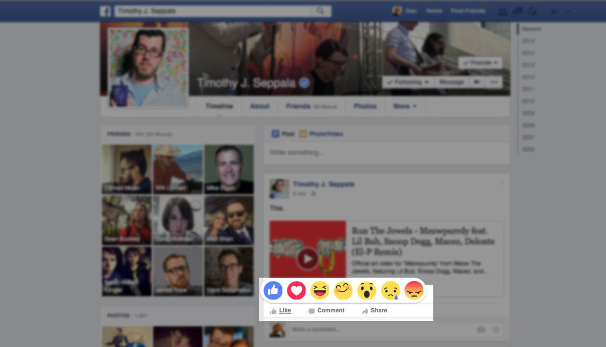 Facebook tests 'Reactions,' a Like button with more emotions