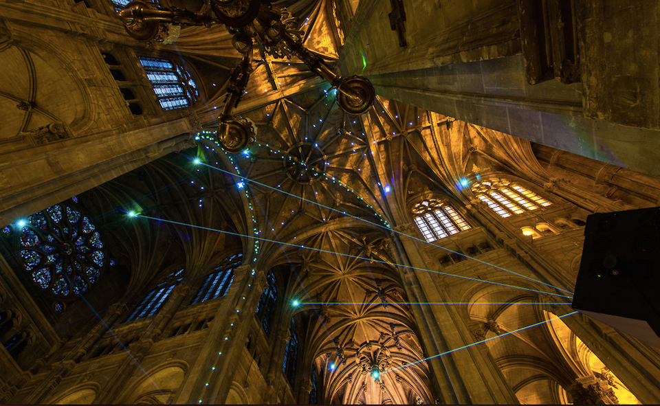 The Big Picture: using a cellphone in this cathedral creates a laser show