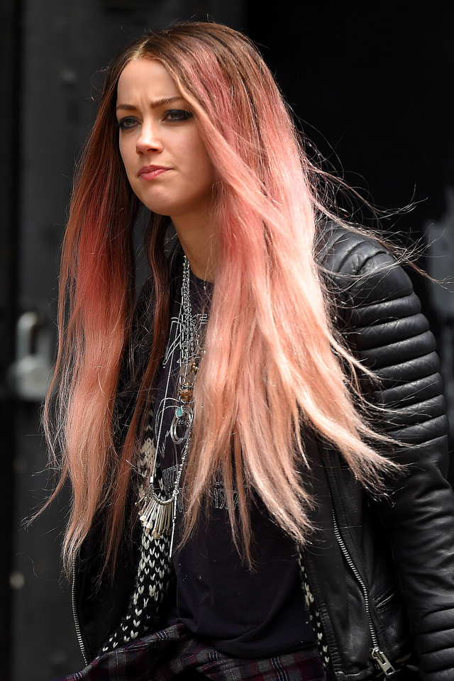 Amber Heard Hair Latest! Star Showcases Pink Hair And It's Pretty Cool