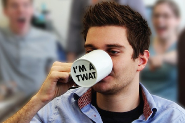 christmas gifts for a-hole friends, funny christmas gifts, i'm a twat surprise mug