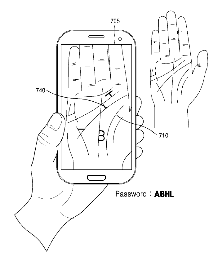 Samsung patenta un sistema de contraseñas basado en la palma de la mano