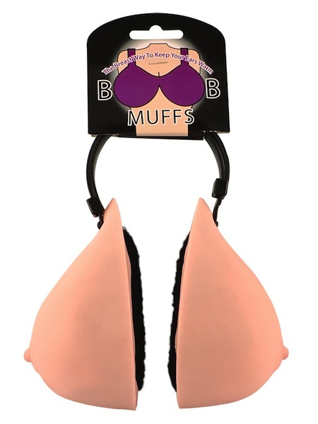 christmas gifts for a-hole friends, funny christmas gifts, boob muffs