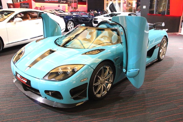 Bespoke sky-blue Koenigsegg CCXR up for grabs - AOL UK Cars