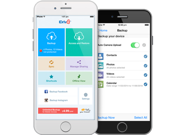 idrive iphone backup