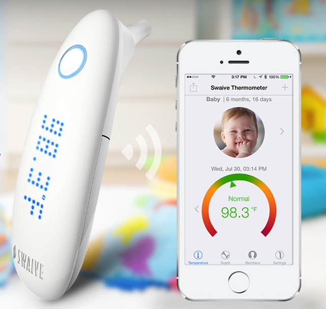 Swaive smart thermometer works with iPhone, Health app