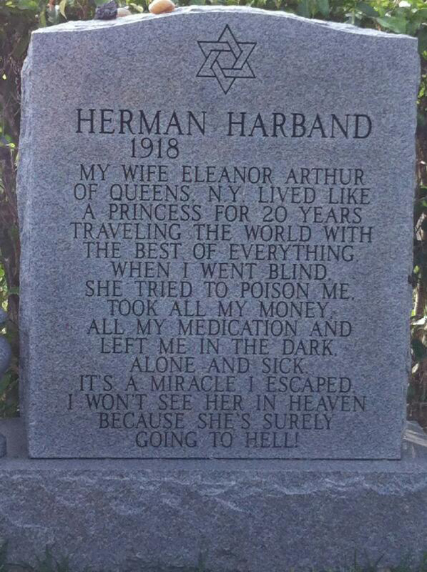 herman harband, tombstone
