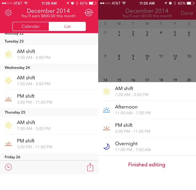 Shifts lets you manage your crazy work schedule