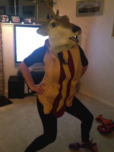 failed sexy halloween costumes, sexy halloween costumes gone wrong, sexy deer hot dog