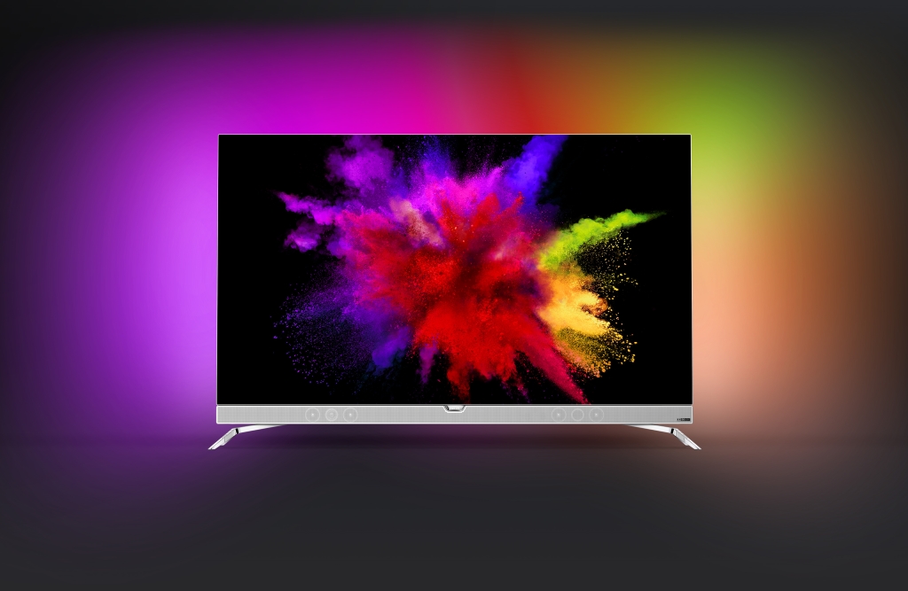 Philips' new OLED TV has built-in, super colorful ambient lighting