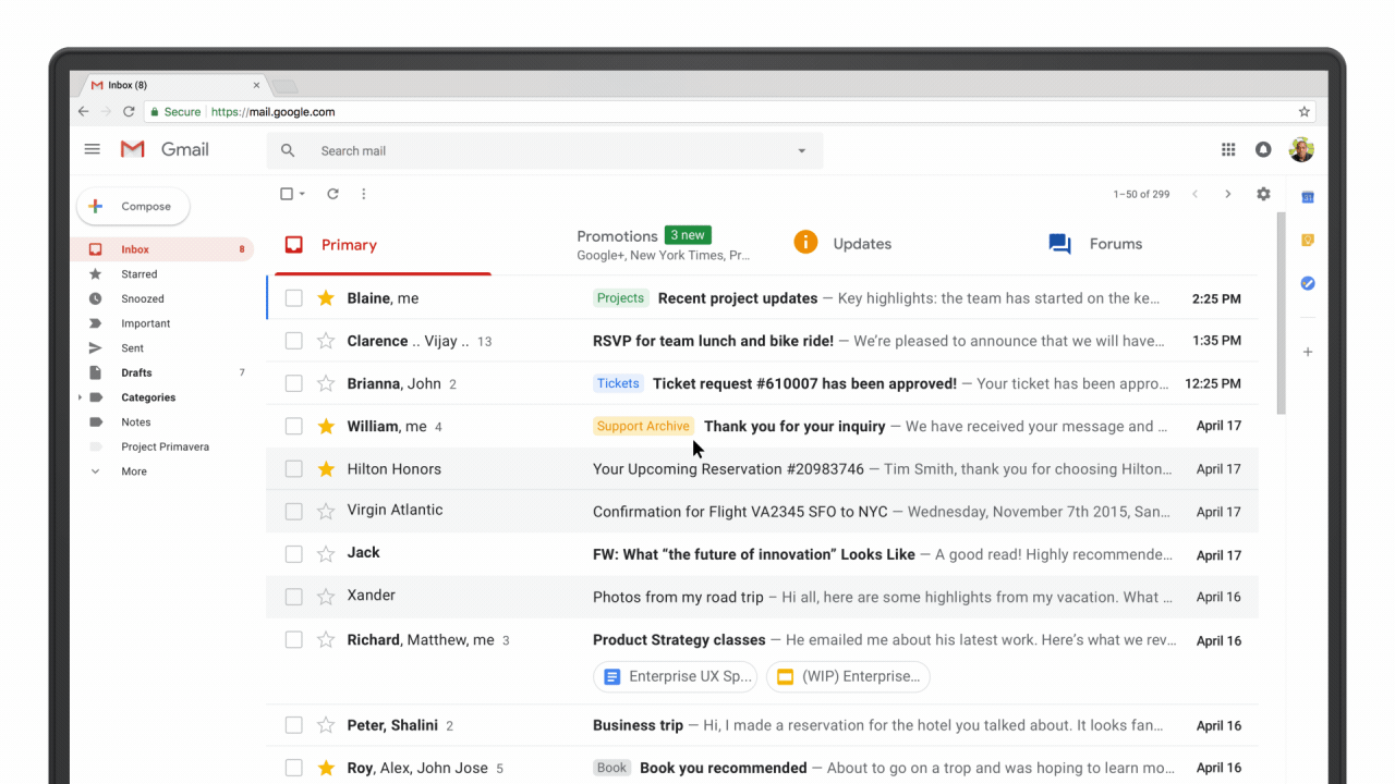 Web版gmailがリニューアル 時限式で 消えるメール など機密性も大幅アップ Engadget 日本版