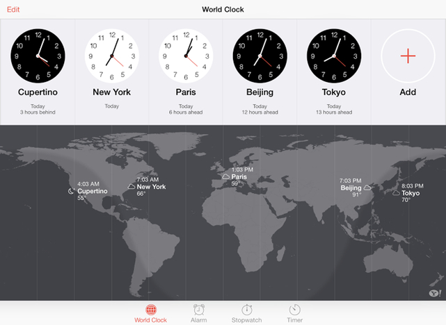 Iphone 101 Five Useful Clock App Tips, Clocks Around The World App