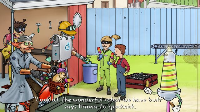 Players build a robot in Hanna & Henri - The Robot