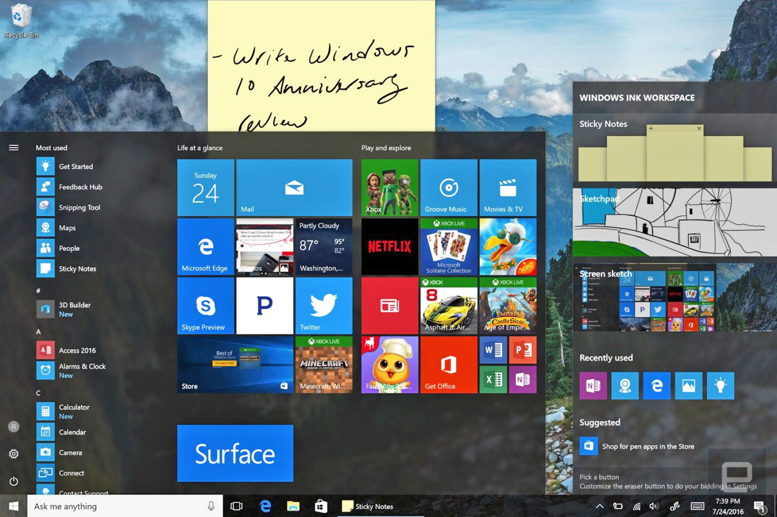 Windows 10 周年更新让它在许多小地方都变得更好了