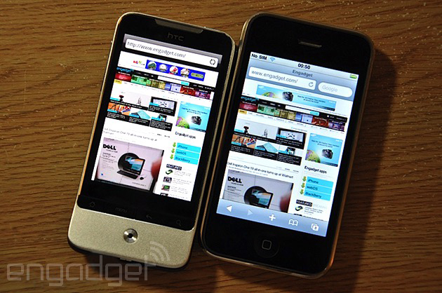 HTC Legend and iPhone 3GS