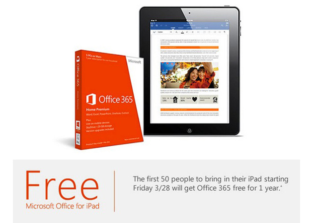 Microsoft's Office 365 iPad promotion