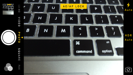AE/AF Lock iOS Camera