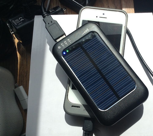 Bracketron Xventure Xolar 3000 solar battery pack for iPhone