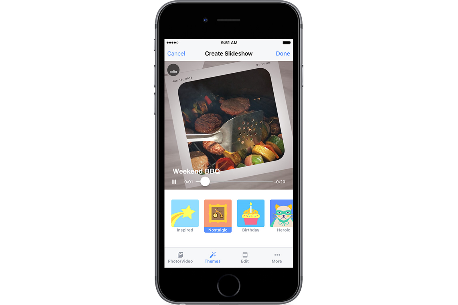 Ios版facebookアプリに スライドショー 機能追加 投稿写真や動画を自動的にショートムービー化 Engadget 日本版