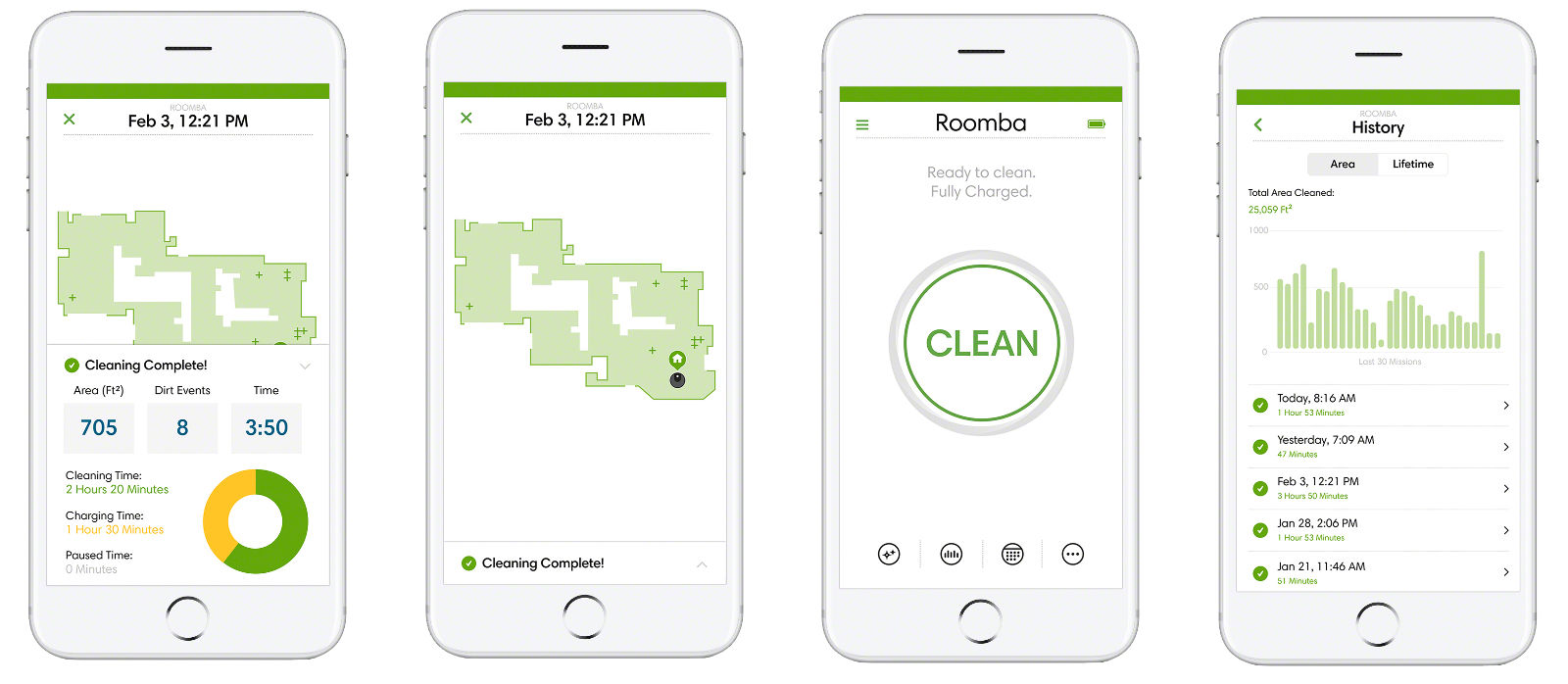 Now Roombas check in with 'Clean Map' reports to your phone |