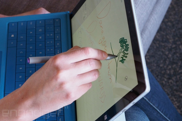 Pen input on a Surface Pro 3