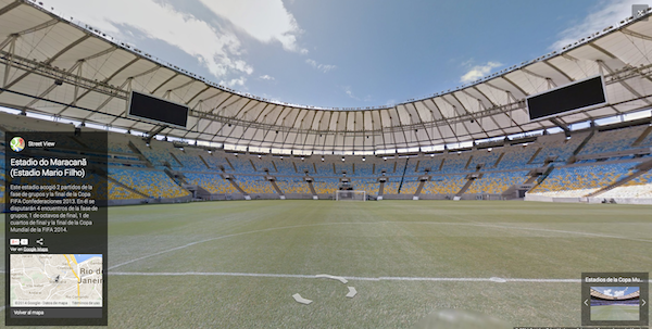 Visita los estadios del Mundial de Brasil desde casa con Google Maps
