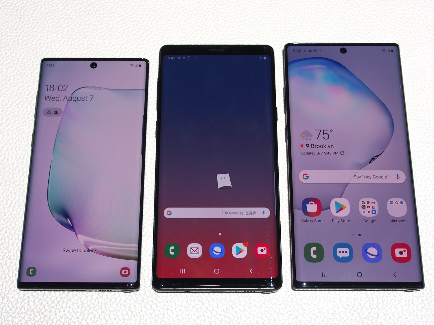 6 8インチの大画面になってもほぼ同サイズ Galaxy Note10 とgalaxy Note9の違いをチェック 山根康宏 Engadget 日本版