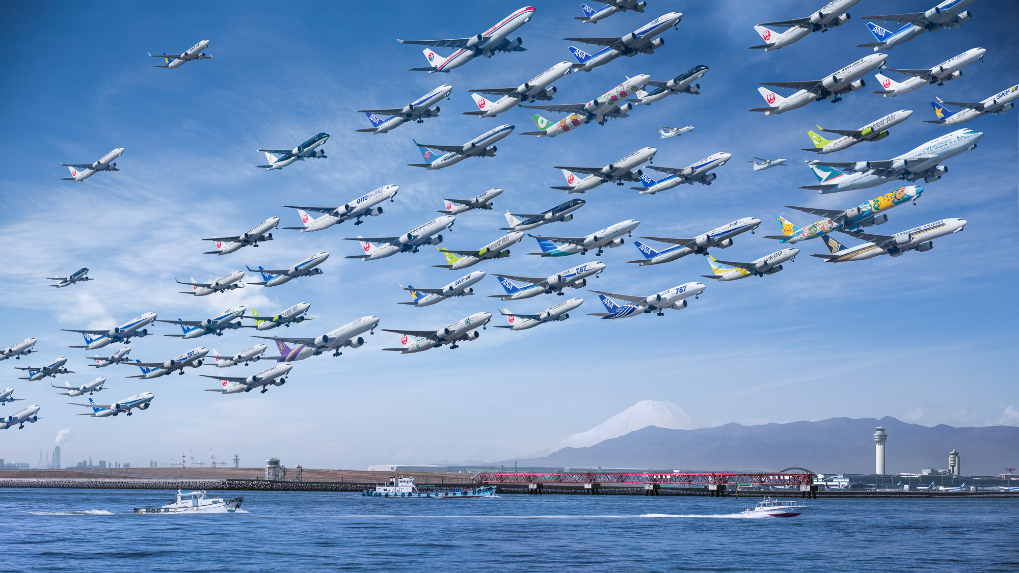 8時間ぶんの離着陸を1枚に収めた Airportraits 写真シリーズ公開 約2年間で世界の空港を撮影 Engadget 日本版