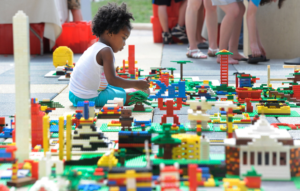 A sea of Lego creations