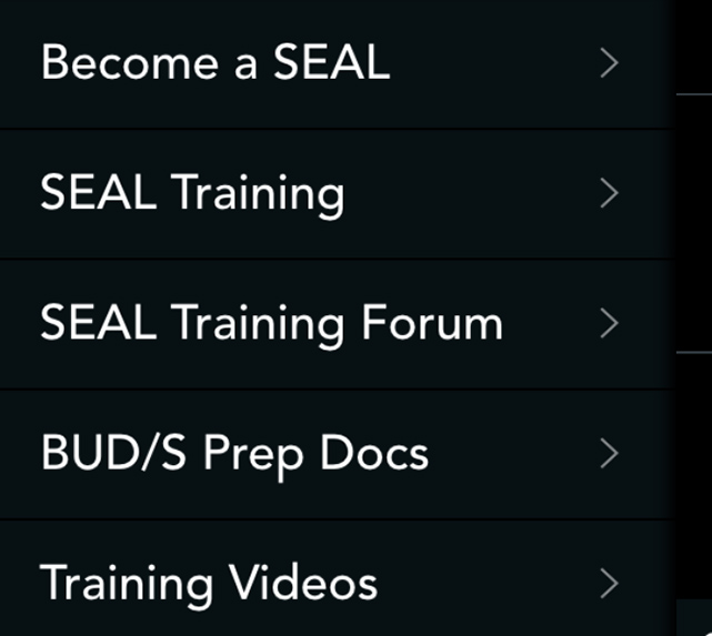 Official Navy SEAL Training app screenshots