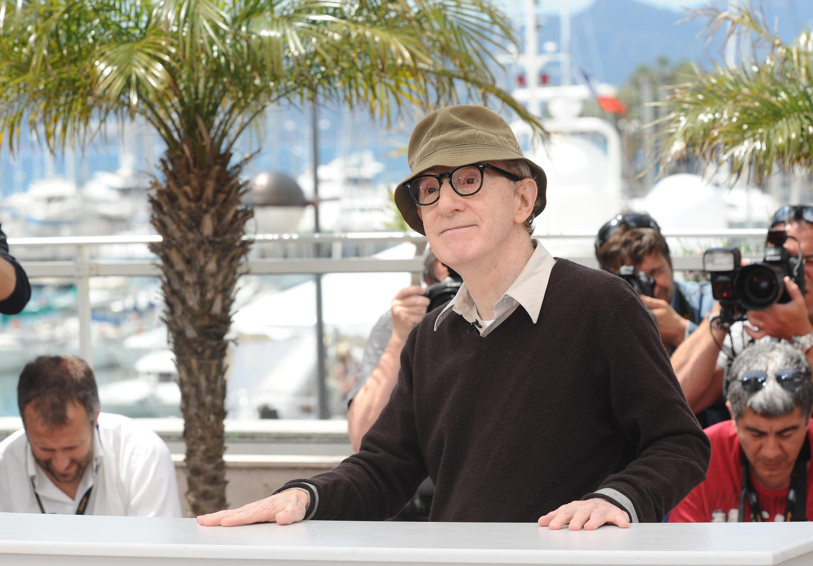 Woody Allen at a photocall for the film You Will Meet A Tall Dark Stranger at the Palais de Festival in Cannes, France.