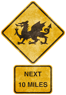 Dragon Warning Sign
