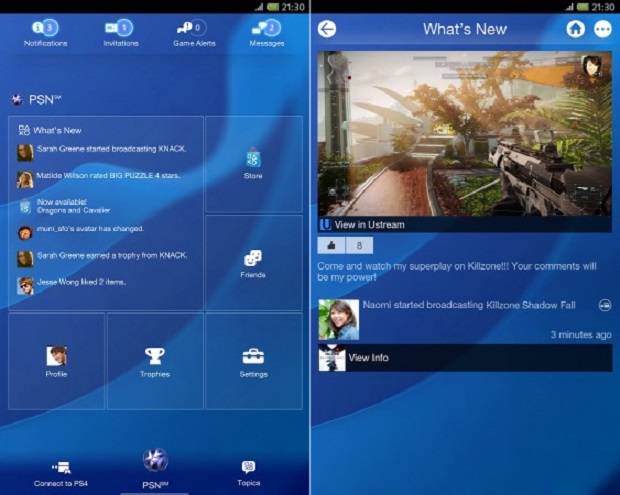 手機版playstation App 現在可以看遊戲串流了