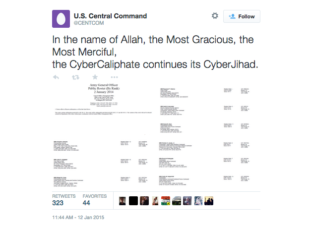 Supuestos seguidores de ISIS hackean las cuentas de Twitter y Youtube del ejército de los EEUU