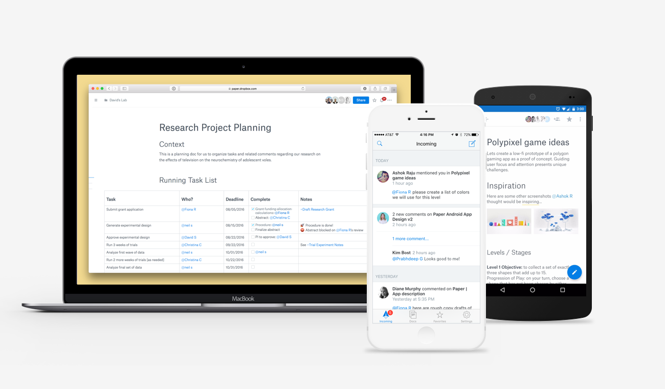 文書コラボツール Dropbox Paper がデザイナー向けツール対応を強化 アプリからファイル操作も可能に Engadget 日本版