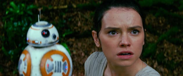 Star Wars: The Force AwakensL to R: BB-8 and Rey (Daisy Ridley)Ph: Film FrameÂ© 2014 Lucasfilm Ltd. & TM. All Right Reserved.