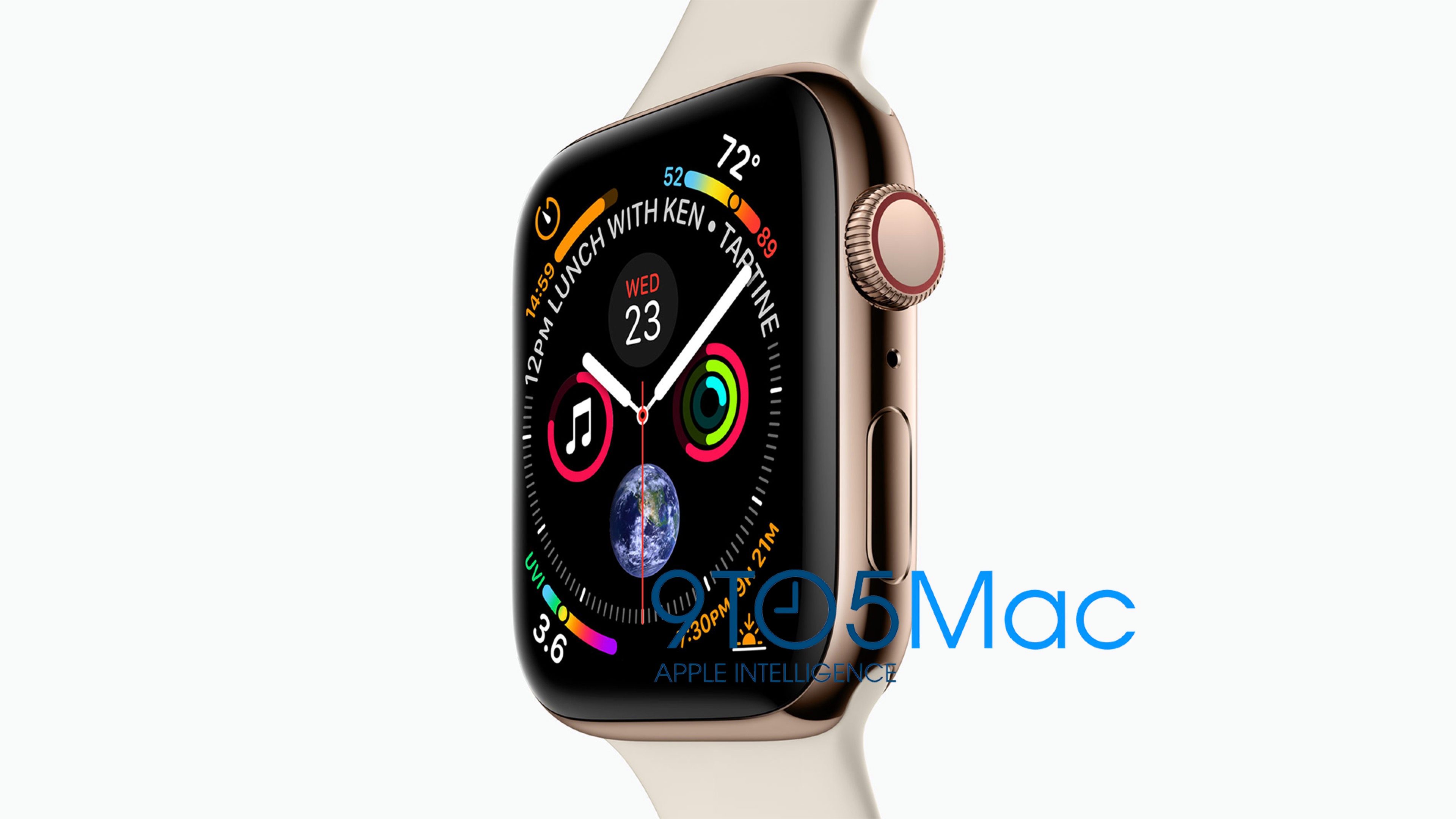 新型 Apple Watch Series 4 写真流出 サイズそのまま画面広く コンプリケーション特盛りの新ウォッチフェイス追加 Engadget 日本版
