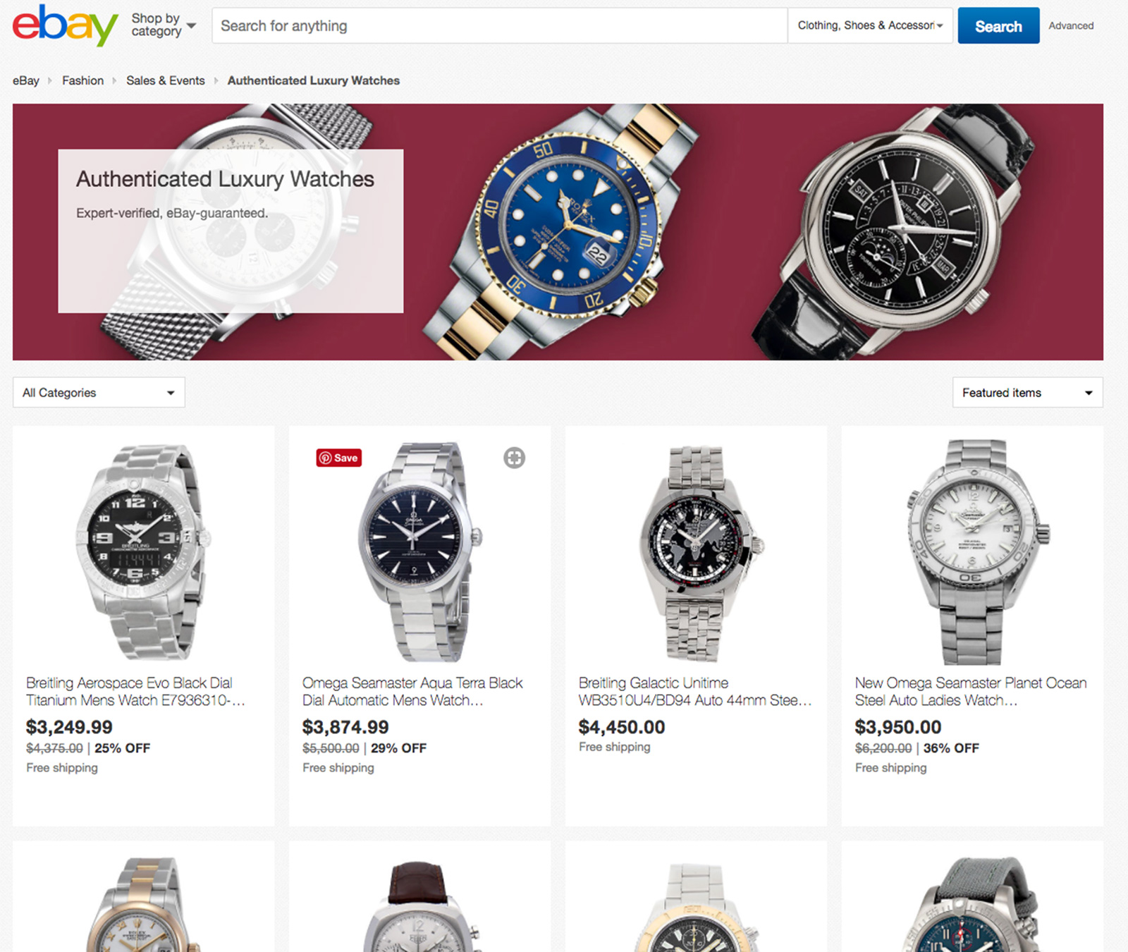 eBay Authenticate for watches