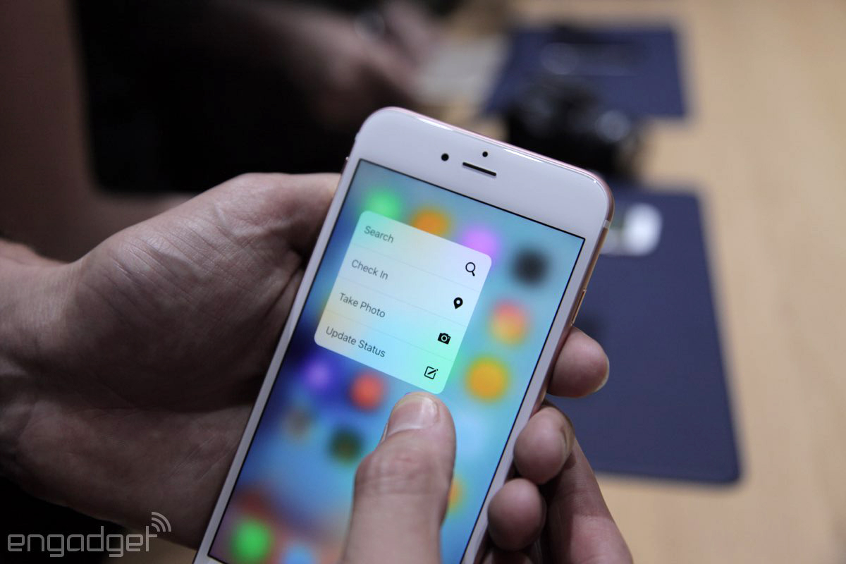 3D touch on the iPhone 6s