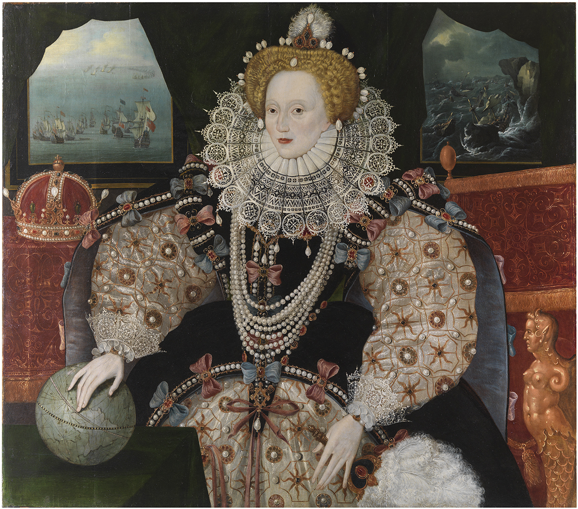 ZBA7719; Portrait of Elizabeth 1st - Armada Portrait, after conservation has been completed.