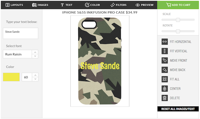 Web design form for Skinit inkFusion Pro iPhone case