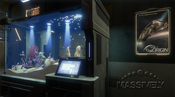 Star Citizen fish tank and 300 poster