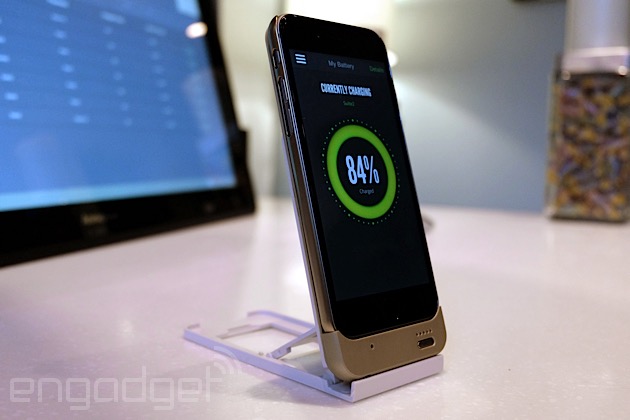 Energous WattUp wireless charging an iPhone 6