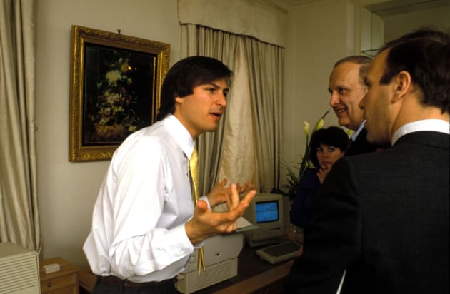 Sept. 2, 1985 - New York, New York, U.S. - FILE 1985. CEO of Apple STEVE JOBS speaks passionately during a meeting.(Credit Image: ï¿½ ZUMA Press