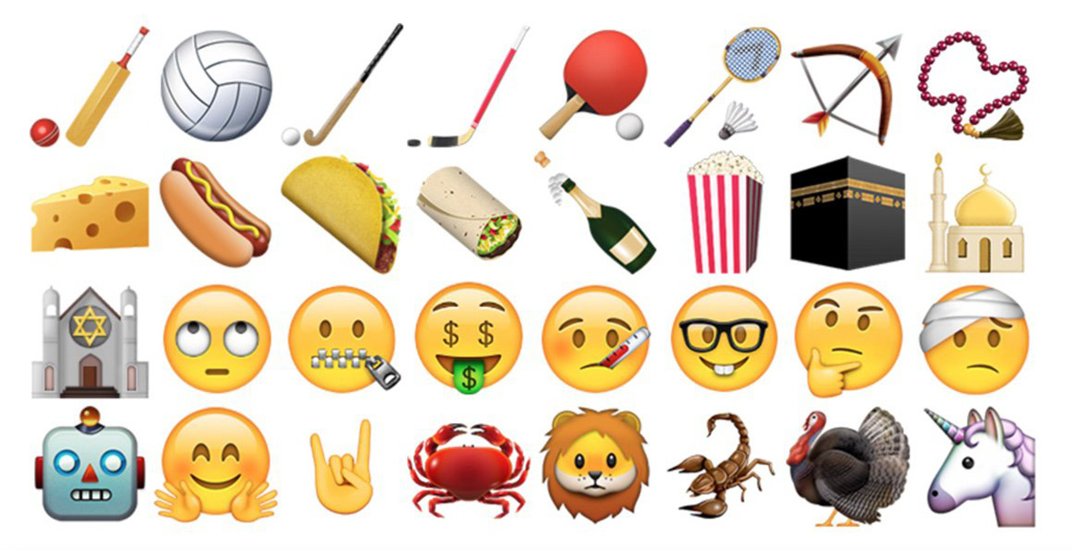 Some of the new emoji in iOS 9.1 and OS X 10.11.1