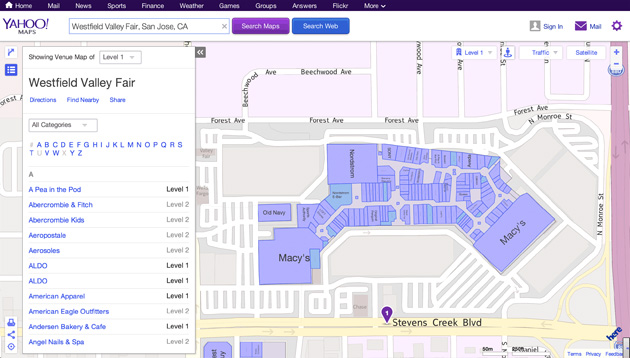 Elektriker Markeret Antagonisme Yahoo Maps adds indoor navigation powered by Nokia Here | Engadget