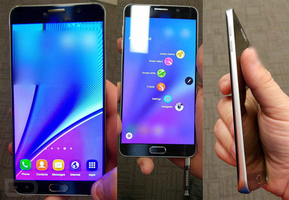 Samsung's Galaxy Note 5, reportedly in the flesh