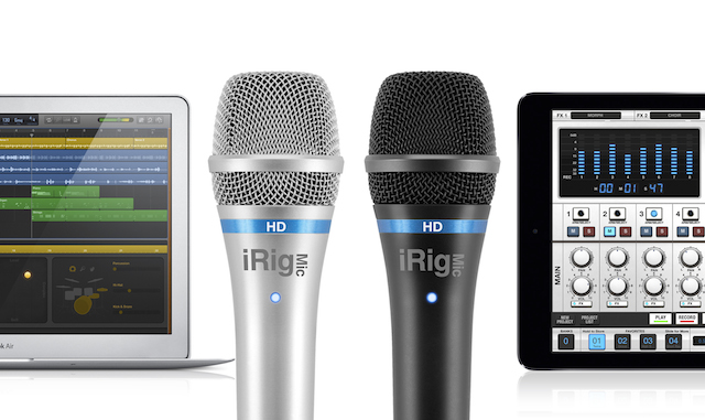 IK Multimedia, iRig Mic HD, microphone, digital microphone, iPhone, iPad, MacBook